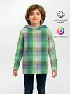 Детское худи / Зеленый клетчатый узор