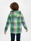 Детское худи / Зеленый клетчатый узор