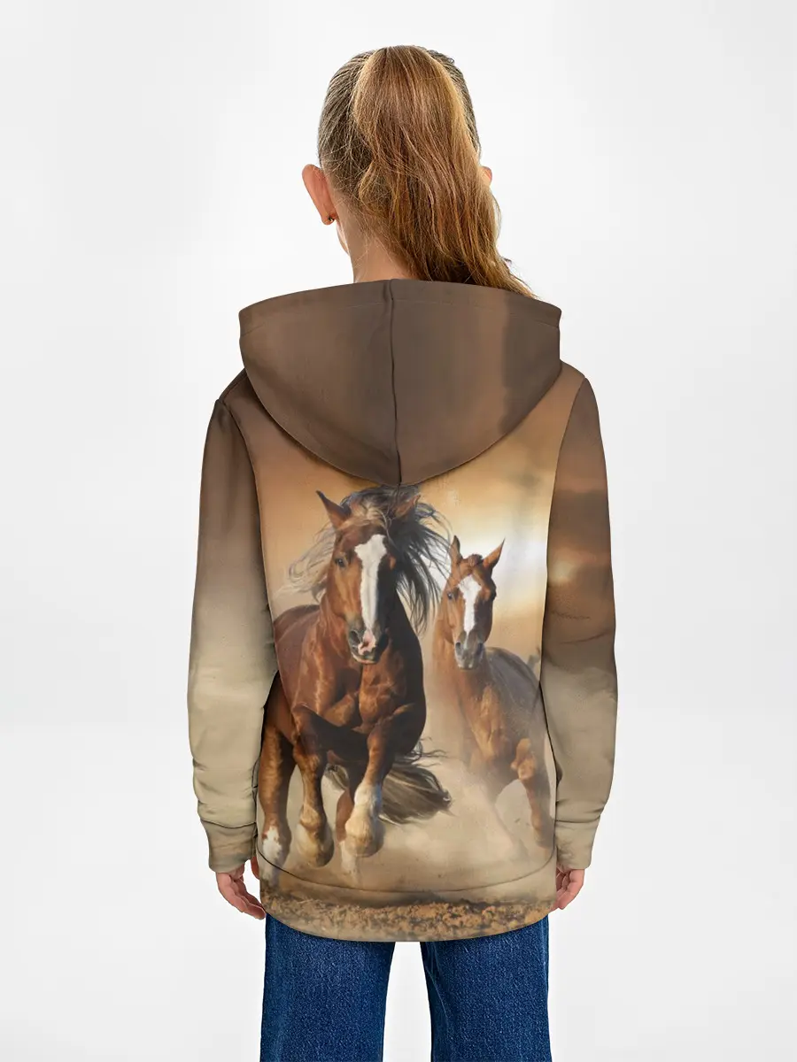 Детское худи / Бегущие лошади