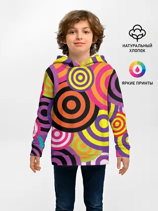 Детское худи / Аннотация разноцветных кругов