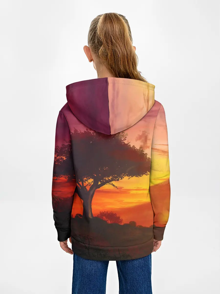 Детское худи / СОЛНЦЕ НАД АФРИКОЙ