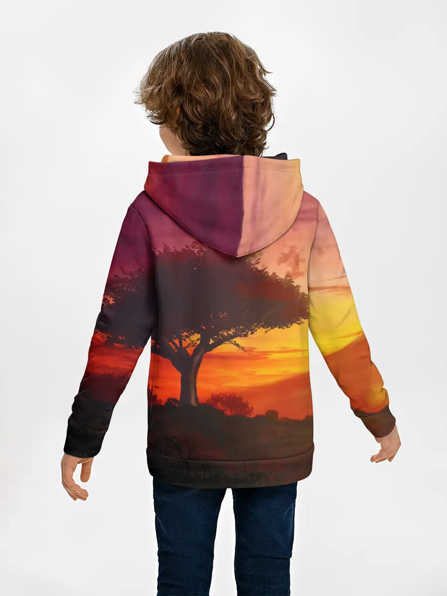 Детское худи / СОЛНЦЕ НАД АФРИКОЙ