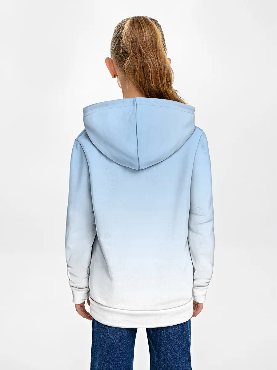 Детское худи / Небесно-голубой градиент