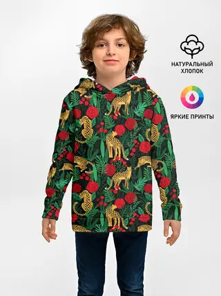 Детское худи / Leopards | Леопардовый Паттерн