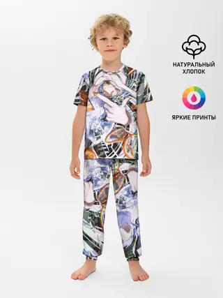 Детская пижама с брюками / Anime girl art