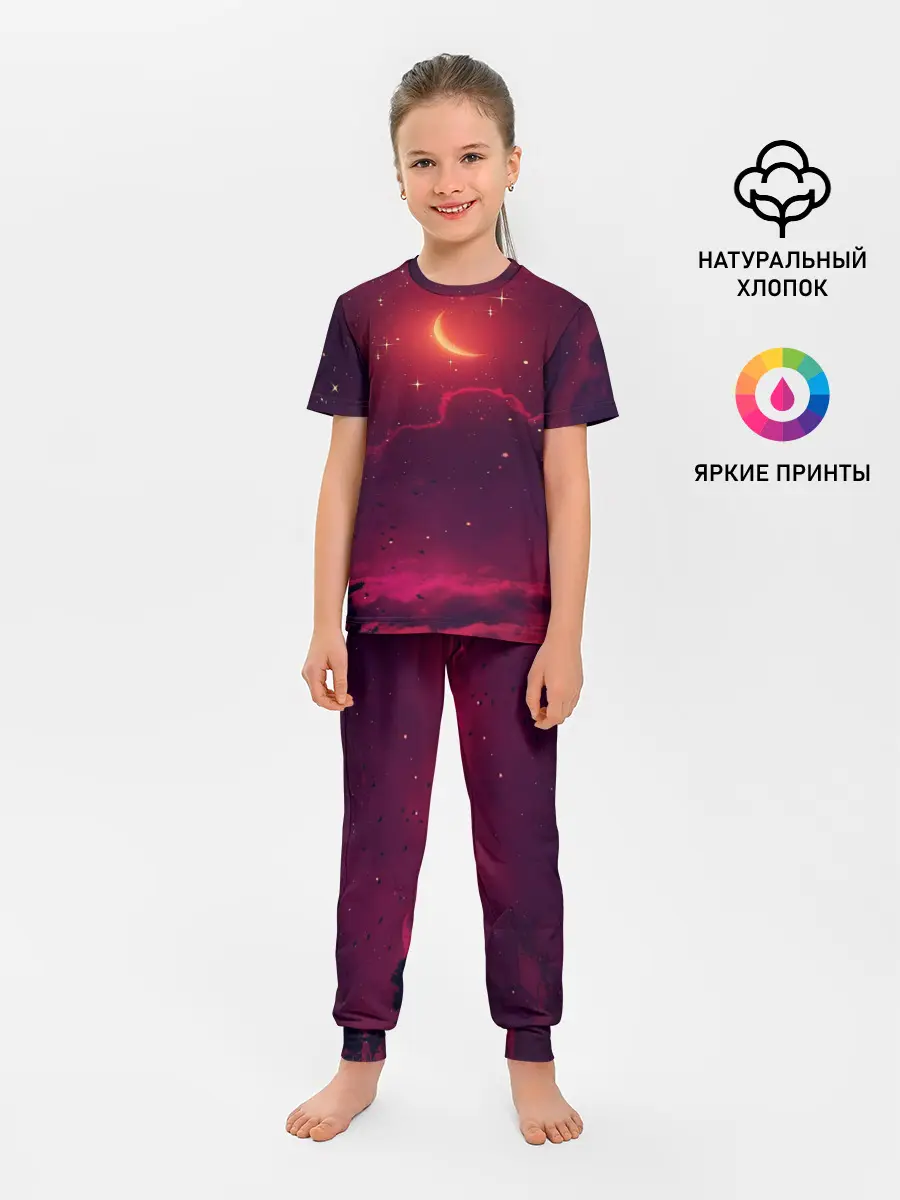 Детская пижама с брюками / СКАЗОЧНАЯ НОЧЬ 2 КРАСНЫЙ