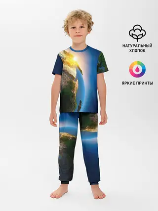 Детская пижама с брюками / Планета Земля