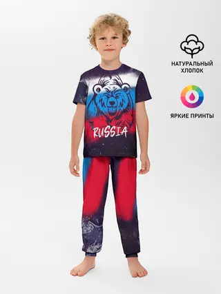 Детская пижама с брюками / Russia Bear