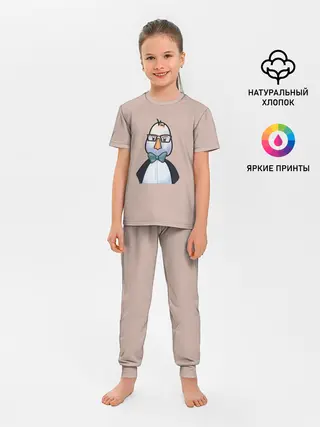 Детская пижама с брюками / Умная птица