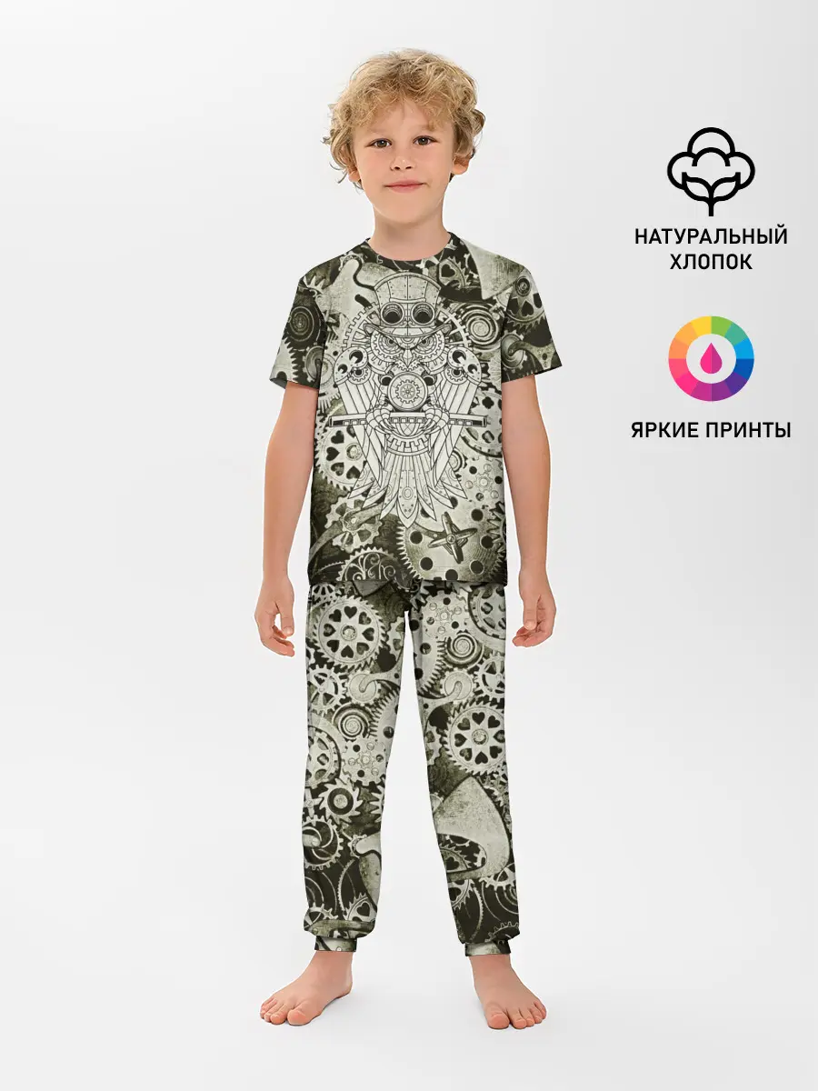 Детская пижама с брюками / Стимпанк Сова