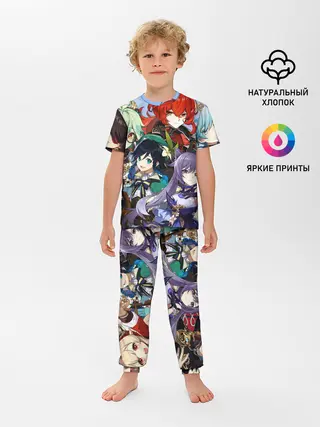 Детская пижама с брюками / Персонажи Genshin Impact