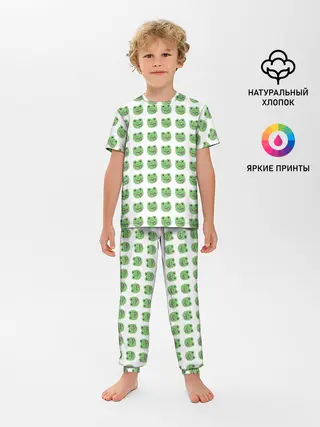 Детская пижама с брюками / лягушки