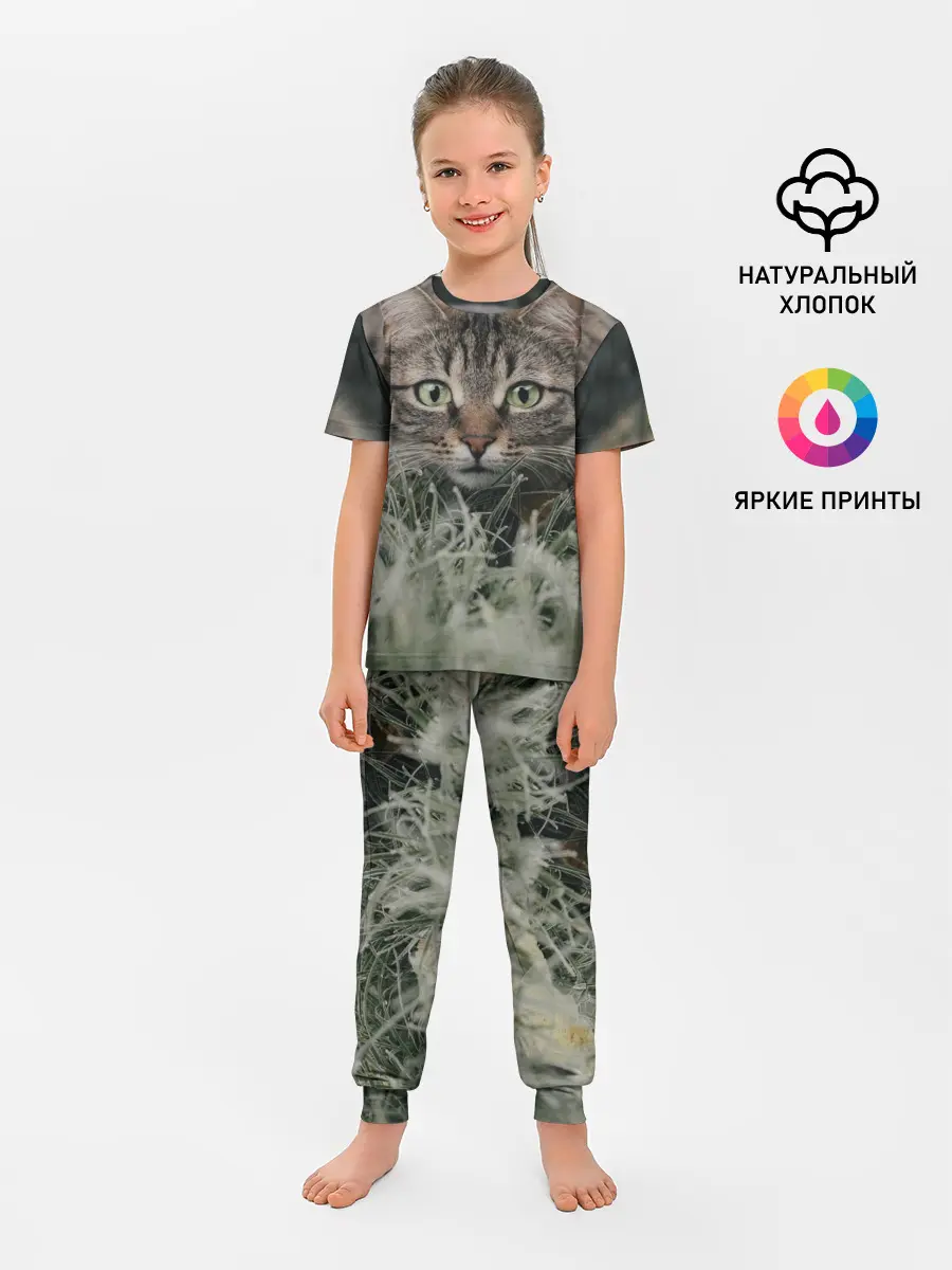 Детская пижама с брюками / Кошка