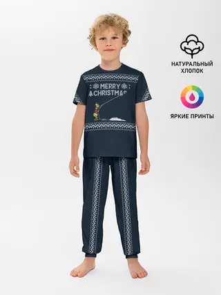 Детская пижама с брюками / Гринч Вязаный