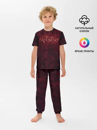 Детская пижама с брюками / Ад Данте. Лого в огне