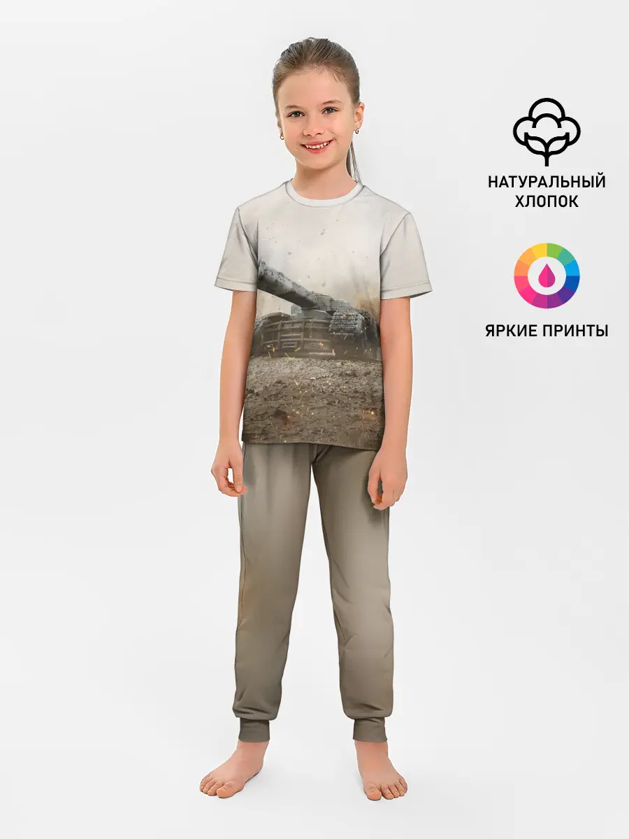 Детская пижама с брюками / Танки