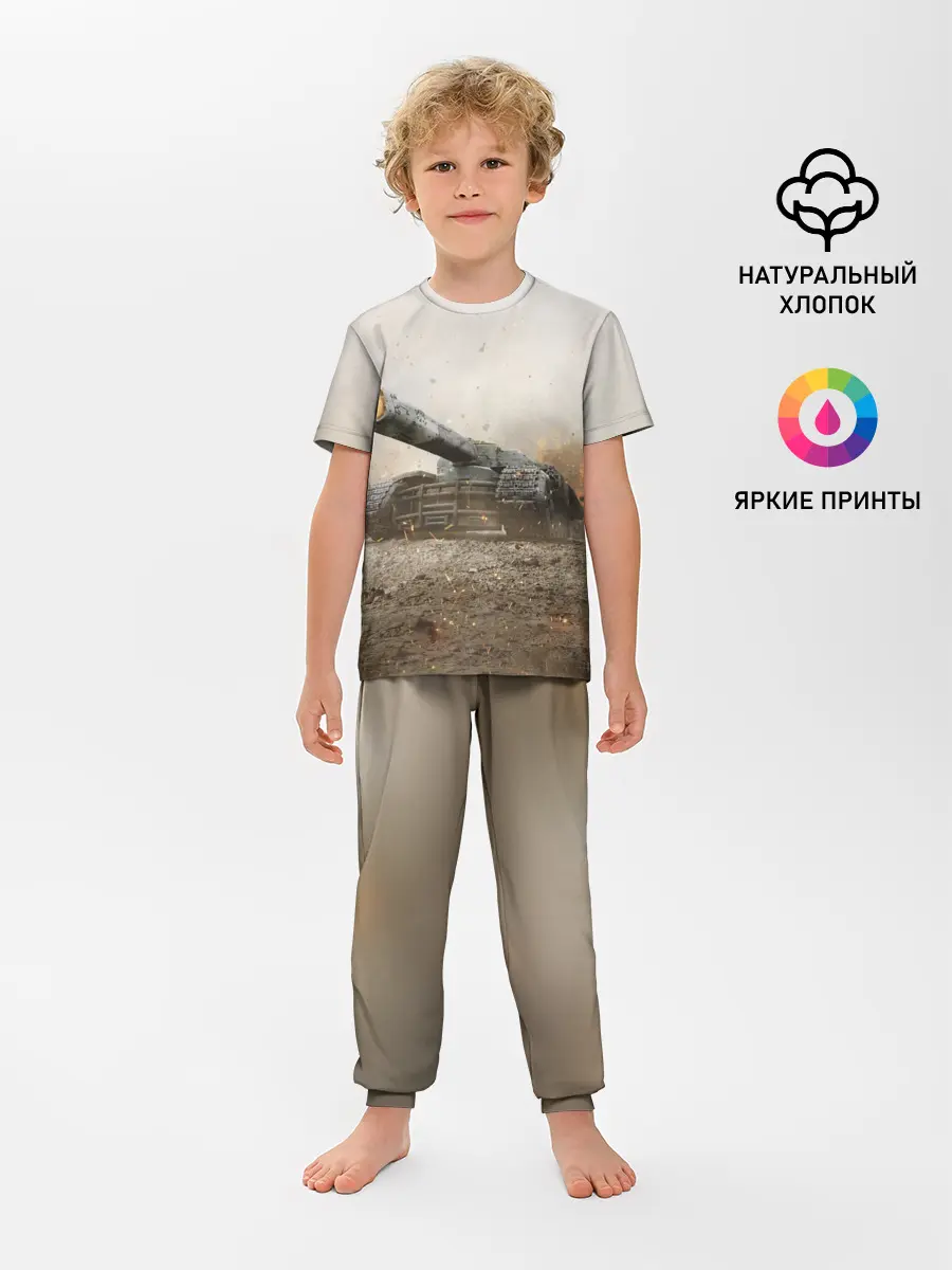 Детская пижама с брюками / Танки