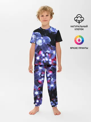 Детская пижама с брюками / Неоновые цвета
