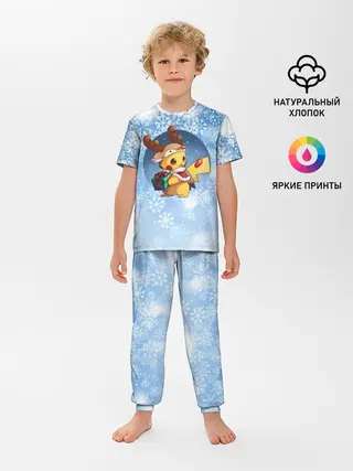 Детская пижама с брюками / Pikachu Pika Pika