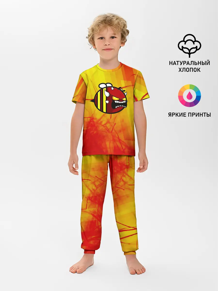 Детская пижама с брюками / Geometry Dash | Red Demon