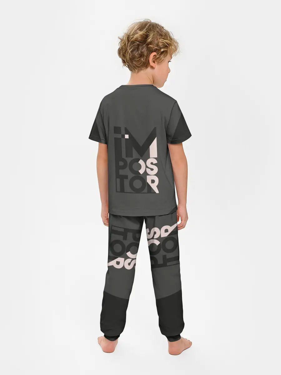 Детская пижама с брюками / AMONG US | BLACK IMPOSTOR