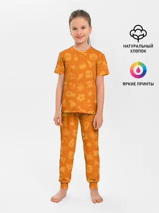 Детская пижама с брюками / ТЕПЛЫЙ ХЕЛЛОУИН