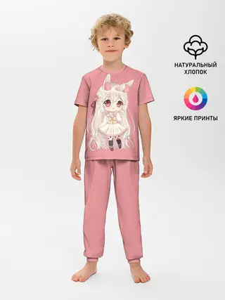 Детская пижама с брюками / Неко тян