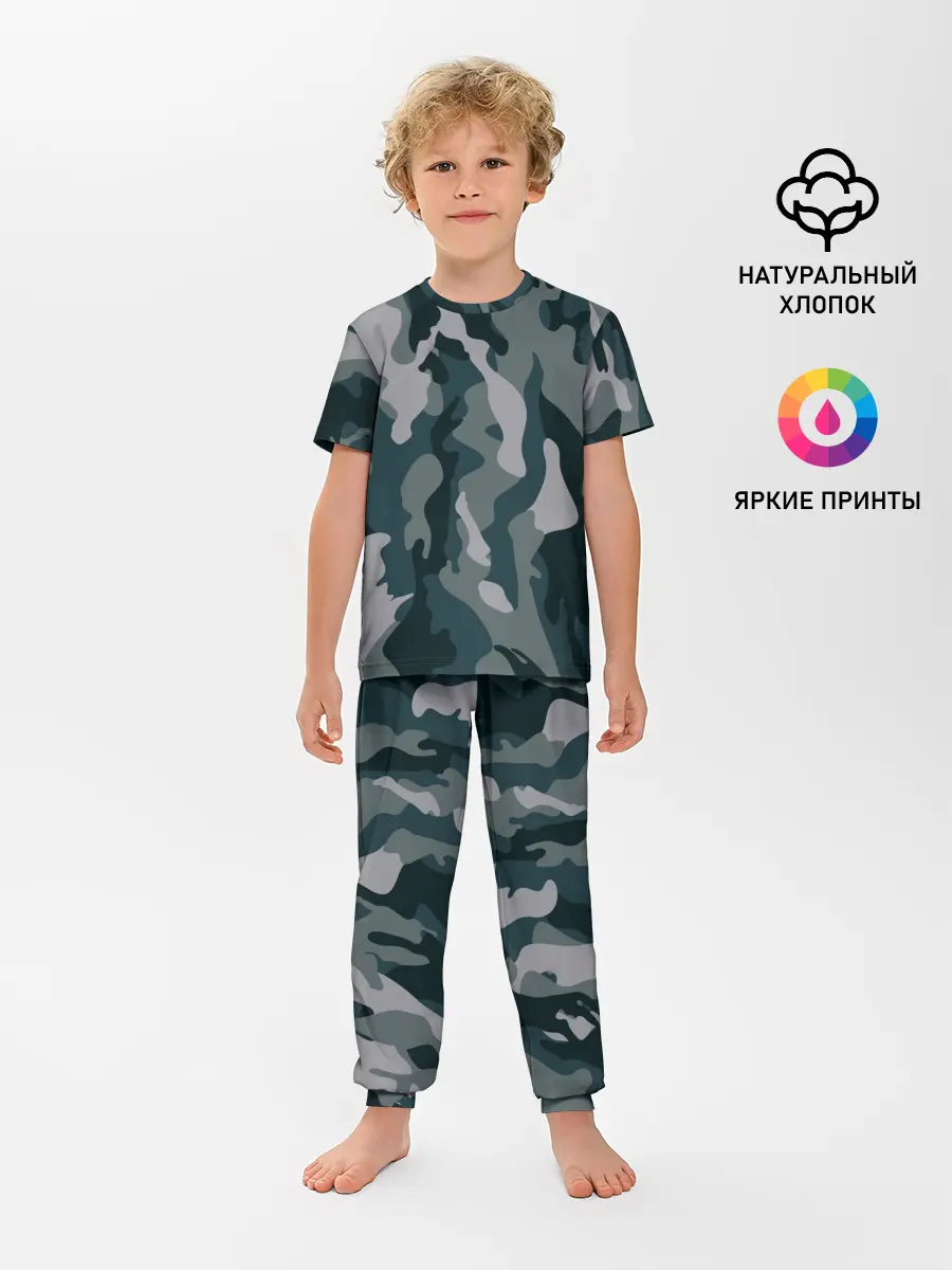 Детская пижама с брюками / камуфляж