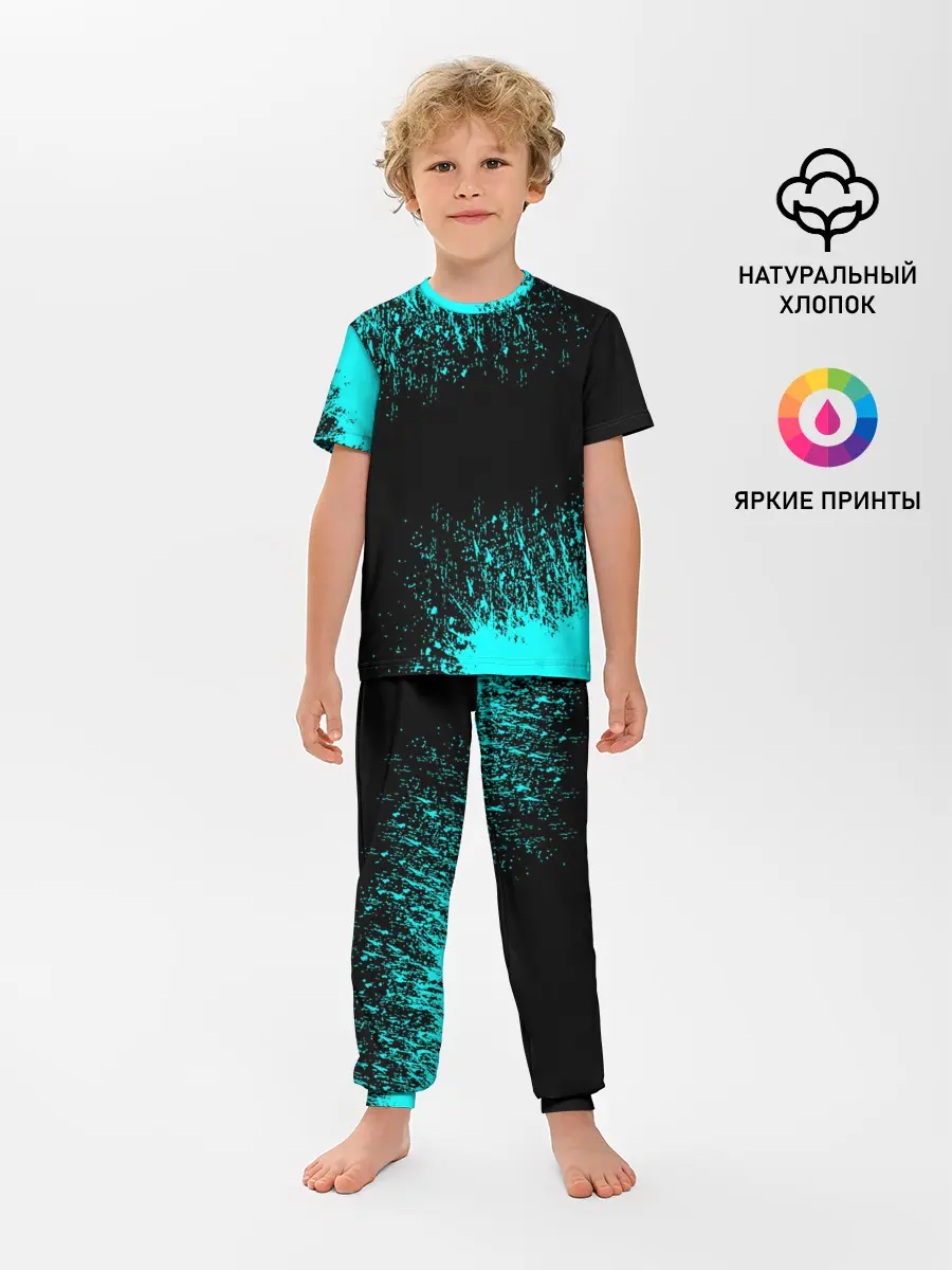 Детская пижама с брюками / Краска