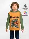 Детское худи / Т-Рекс с тыквой в пасте | Хэллоуин