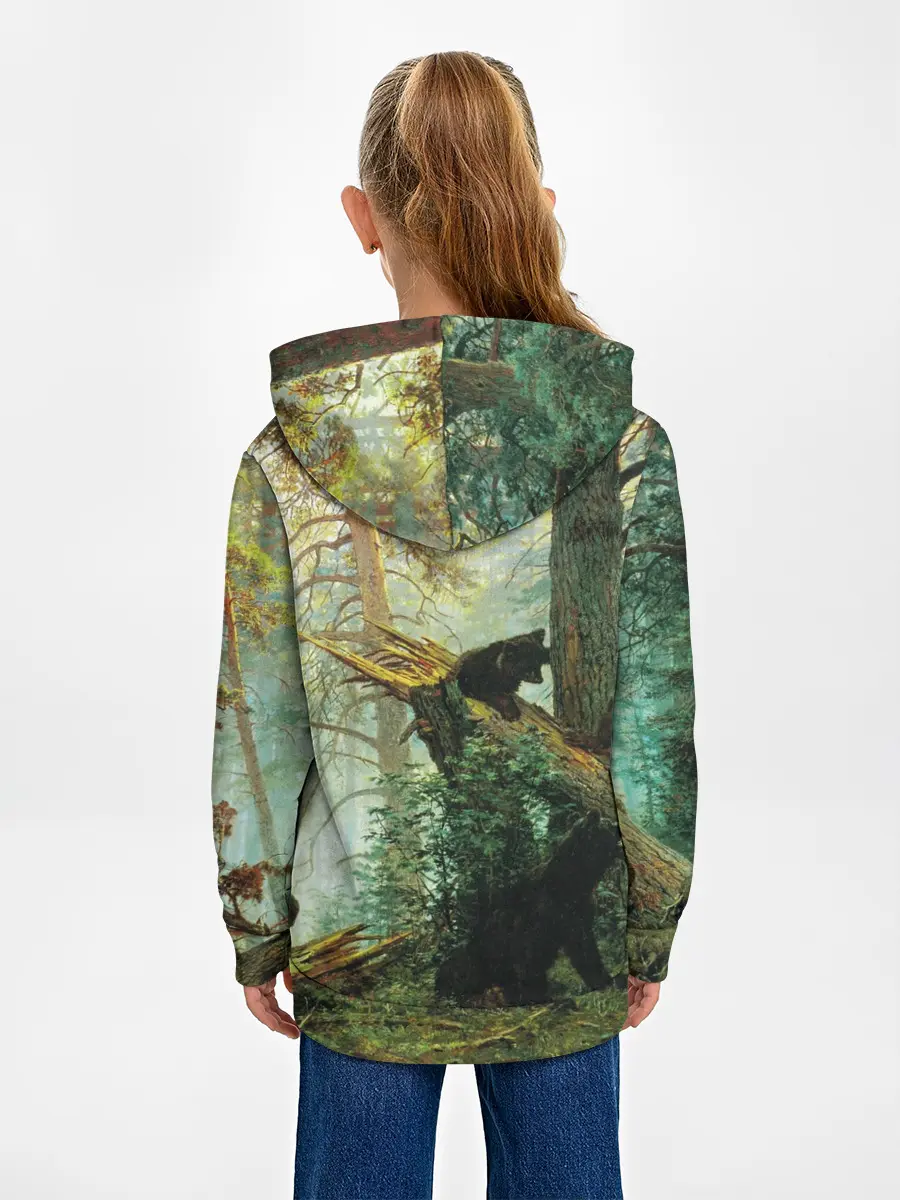 Детское худи / Утро в сосновом лесу