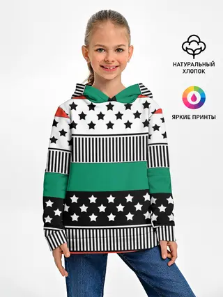 Детское худи / Полосатый звездный узор
