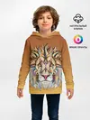 Детское худи / Стилизованный арт ЛЕВ морда