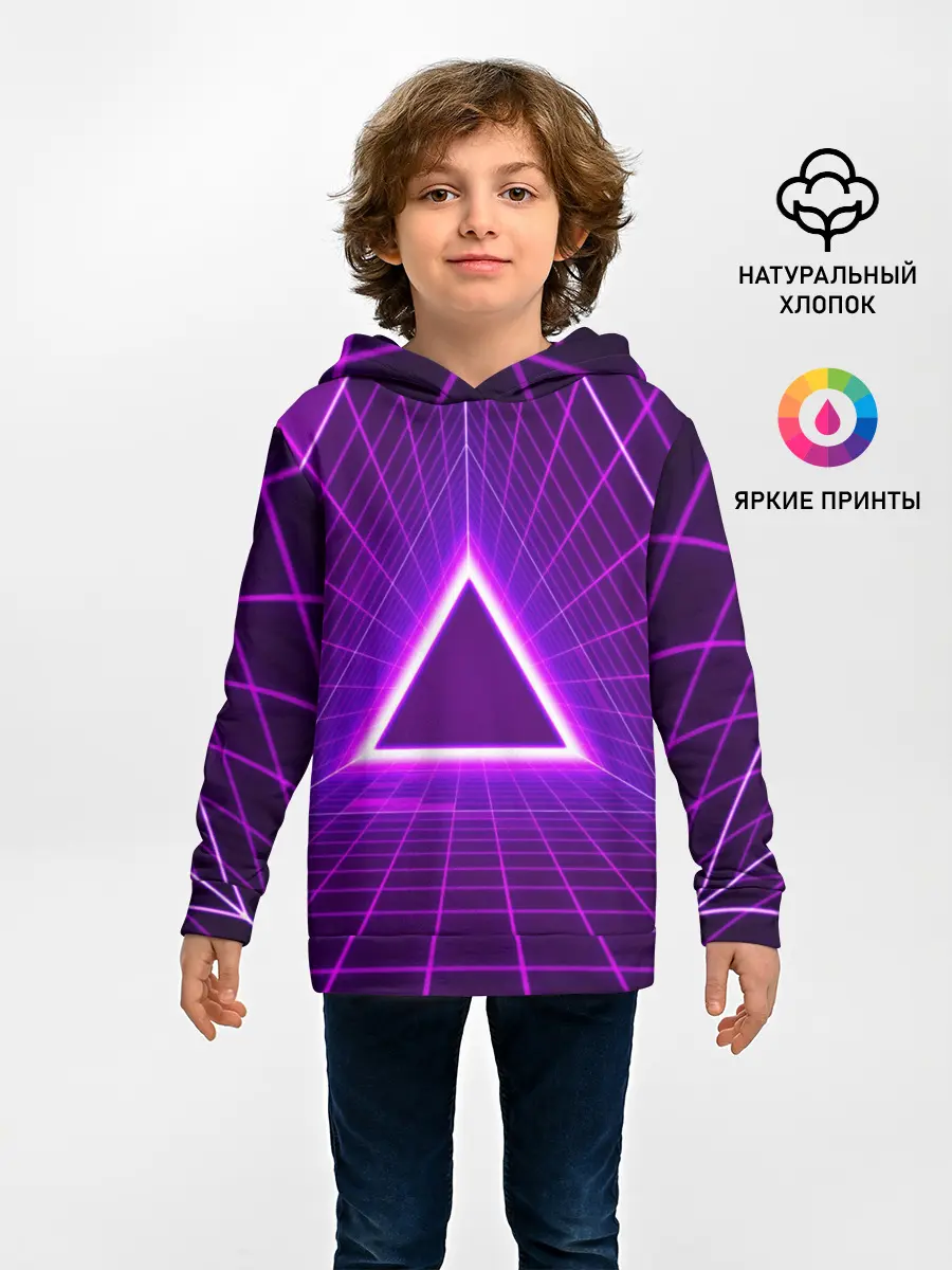 Детское худи / Фон в стиле ретро 80-х