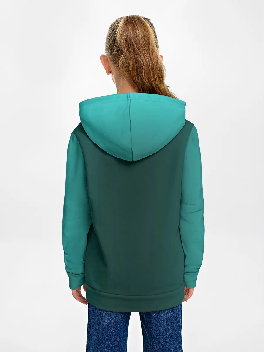 Детское худи / Дракон Хаку зеленый градиент