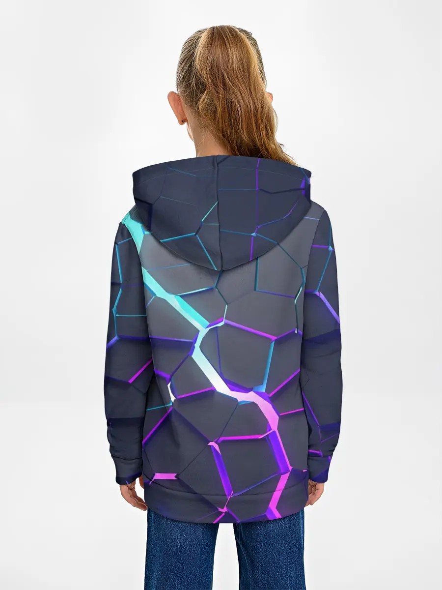 Детское худи / НЕОНОВЫЙ РАЗЛОМ | 3Д РАЗЛОМ