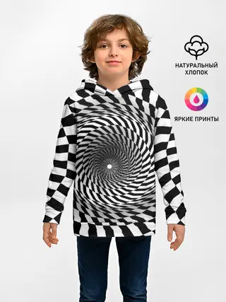 Детское худи / Оптические квадраты
