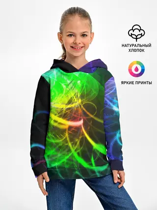 Детское худи / ЗЕЛЕНЫЙ НЕОН