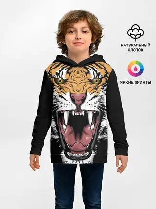Детское худи / Оскал амурского тигра