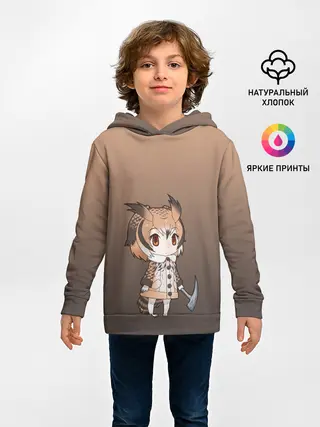 Детское худи / девочка сова с топром