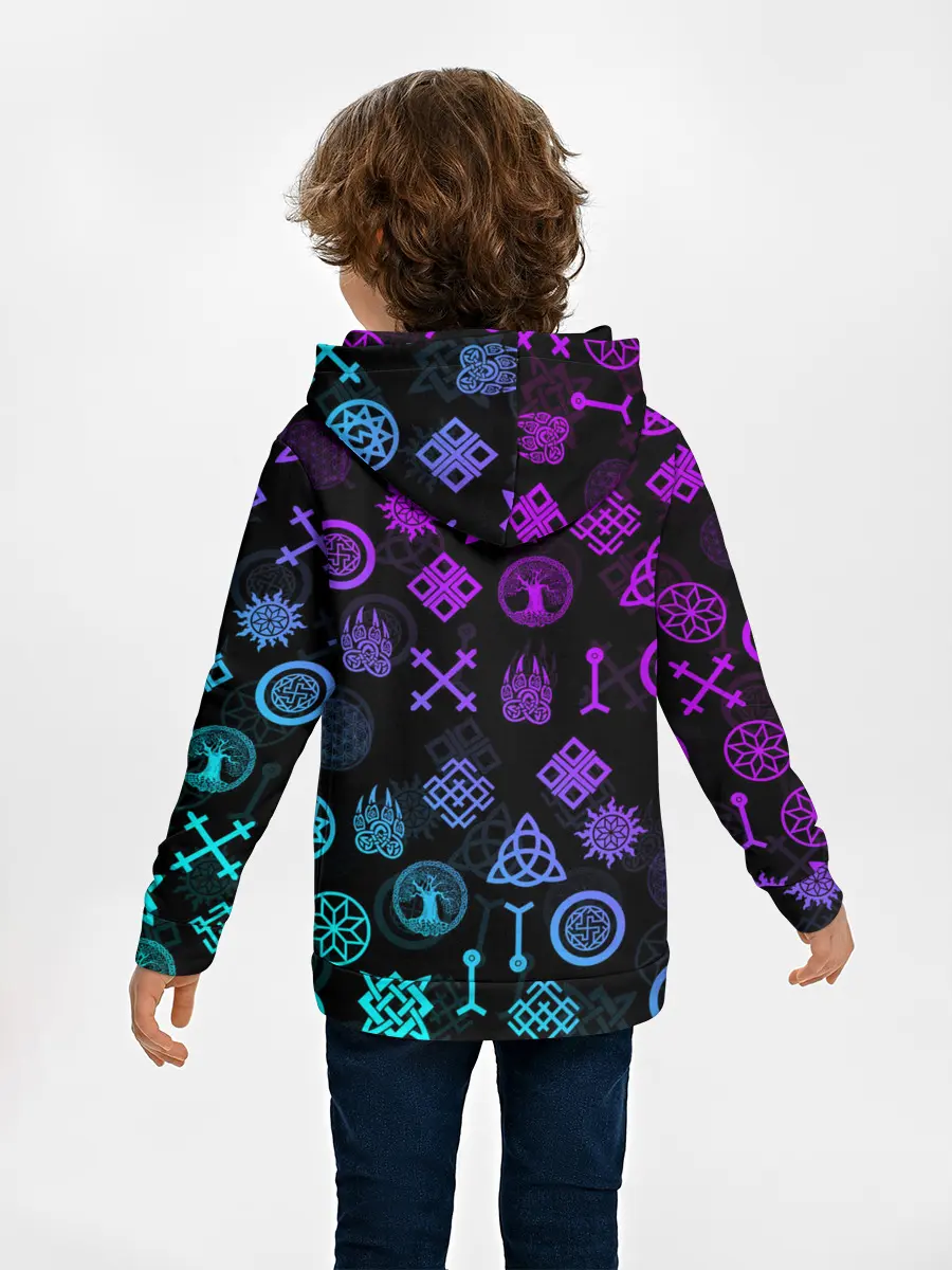 Детское худи / СЛАВЯНСКИЕ РУНЫ | ПАТТЕРН