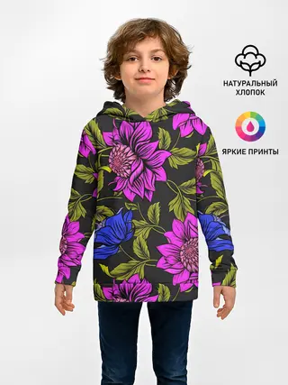 Детское худи / Цветочный Паттерн