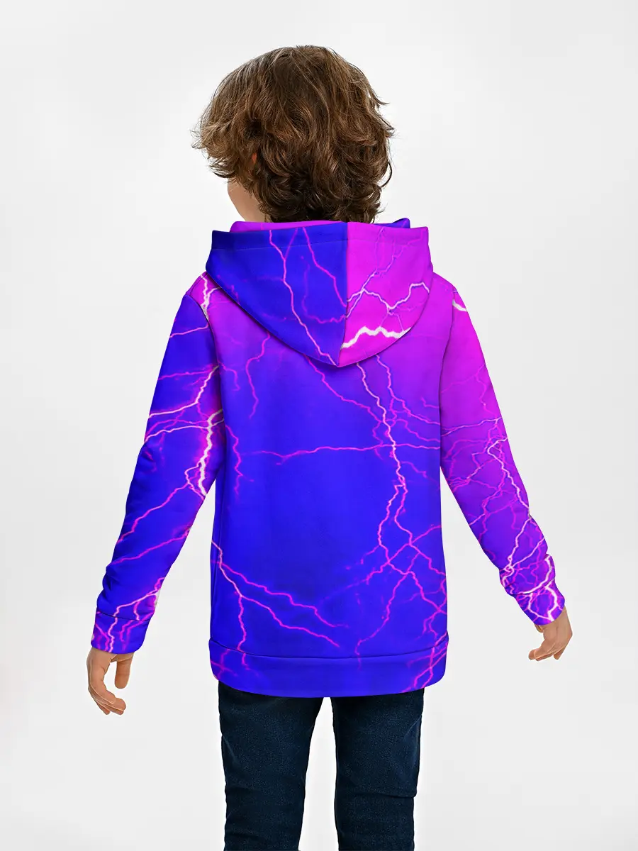 Детское худи / НЕОНОВАЯ МОЛНИЯ