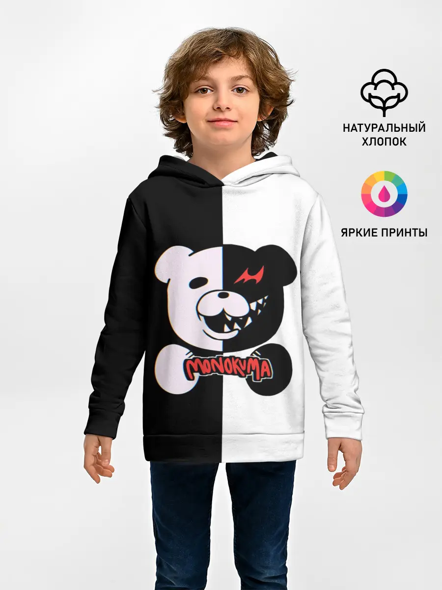 Детское худи / MONOKUMA / МОНОКУМА GLITCH