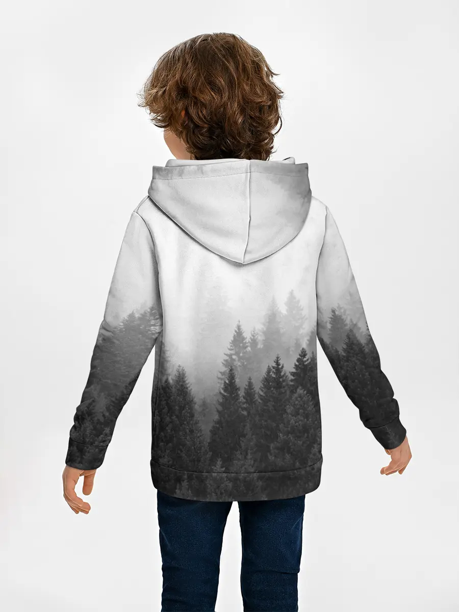 Детское худи / ЛЕС МОЙ ХРАМ / ВОЛК