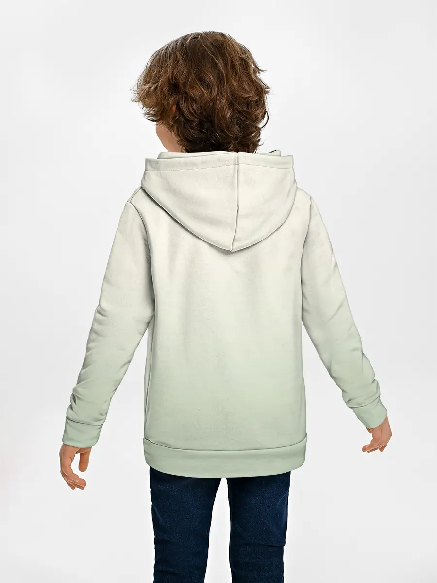 Детское худи / девушка кимоно зима Япония кот