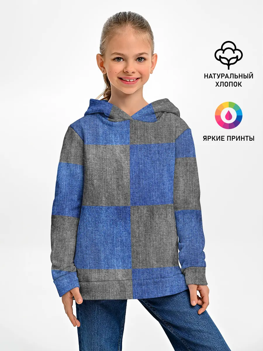 Детское худи / Denim Patchwork