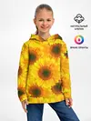 Детское худи / Принт подсолнухи желтый