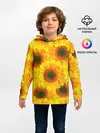 Детское худи / Принт подсолнухи желтый