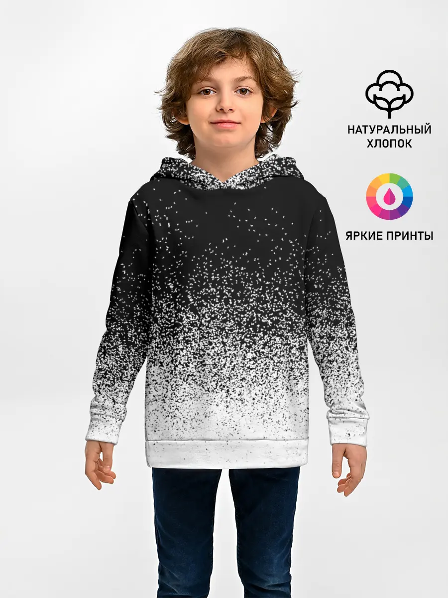 Детское худи / BLACK AND WHITE ABSTRACTION